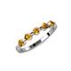 4 - Keva 3.40 mm Citrine 5 Stone Wedding Band 