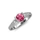 4 - Alana Signature Pink Tourmaline and Diamond Engagement Ring 