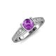 4 - Alana Signature Amethyst and Diamond Engagement Ring 