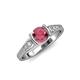 4 - Alana Signature Rhodolite Garnet and Diamond Engagement Ring 