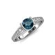 4 - Alana Signature Blue and White Diamond Engagement Ring 