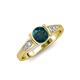 4 - Alana Signature London Blue Topaz and Diamond Engagement Ring 