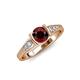 4 - Alana Signature Red Garnet and Diamond Engagement Ring 