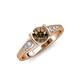4 - Alana Signature Smoky Quartz and Diamond Engagement Ring 