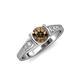 4 - Alana Signature Smoky Quartz and Diamond Engagement Ring 