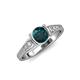 4 - Alana Signature London Blue Topaz and Diamond Engagement Ring 