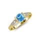 4 - Alana Signature Blue Topaz and Diamond Engagement Ring 