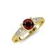 4 - Alana Signature Red Garnet and Diamond Engagement Ring 