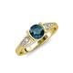4 - Alana Signature Blue and White Diamond Engagement Ring 