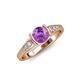 4 - Alana Signature Amethyst and Diamond Engagement Ring 