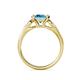 5 - Alana Signature Blue Topaz and Diamond Engagement Ring 