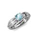 4 - Kayla Signature Aquamarine and Diamond Solitaire Plus Engagement Ring 