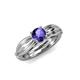 4 - Kayla Signature Iolite and Diamond Solitaire Plus Engagement Ring 