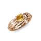 4 - Kayla Signature Citrine and Diamond Solitaire Plus Engagement Ring 