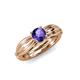 4 - Kayla Signature Iolite and Diamond Solitaire Plus Engagement Ring 