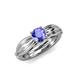 4 - Kayla Signature Tanzanite and Diamond Solitaire Plus Engagement Ring 