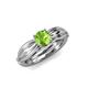 4 - Kayla Signature Peridot and Diamond Solitaire Plus Engagement Ring 