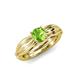 4 - Kayla Signature Peridot and Diamond Solitaire Plus Engagement Ring 