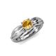 4 - Kayla Signature Citrine and Diamond Solitaire Plus Engagement Ring 