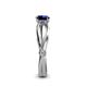 6 - Kayla Signature Blue Sapphire and Diamond Solitaire Plus Engagement Ring 