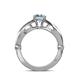 5 - Kayla Signature Aquamarine and Diamond Solitaire Plus Engagement Ring 