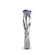 6 - Kayla Signature Iolite and Diamond Solitaire Plus Engagement Ring 