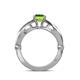 5 - Kayla Signature Peridot and Diamond Solitaire Plus Engagement Ring 