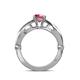 5 - Kayla Signature Rhodolite Garnet and Diamond Solitaire Plus Engagement Ring 