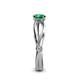 6 - Kayla Signature Emerald and Diamond Solitaire Plus Engagement Ring 