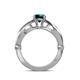 5 - Kayla Signature London Blue Topaz and Diamond Solitaire Plus Engagement Ring 