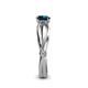 6 - Kayla Signature Blue and White Diamond Solitaire Plus Engagement Ring 
