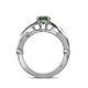 5 - Kayla Signature Diamond and Lab Created Alexandrite Solitaire Plus Engagement Ring 