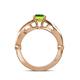 5 - Kayla Signature Peridot and Diamond Solitaire Plus Engagement Ring 
