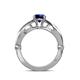 5 - Kayla Signature Blue Sapphire and Diamond Solitaire Plus Engagement Ring 