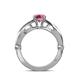 5 - Kayla Signature Pink Tourmaline and Diamond Solitaire Plus Engagement Ring 