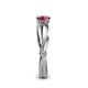 6 - Kayla Signature Pink Tourmaline and Diamond Solitaire Plus Engagement Ring 