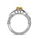 5 - Kayla Signature Citrine and Diamond Solitaire Plus Engagement Ring 