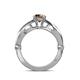 5 - Kayla Signature Smoky Quartz and Diamond Solitaire Plus Engagement Ring 