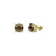 1 - Alina Smoky Quartz (5.5mm) Solitaire Stud Earrings 