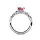 5 - Carina Signature Rhodolite Garnet and Diamond Engagement Ring 
