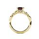 5 - Carina Signature Red Garnet and Diamond Engagement Ring 