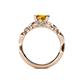 5 - Carina Signature Citrine and Diamond Engagement Ring 