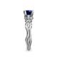 6 - Carina Signature Blue Sapphire and Diamond Engagement Ring 