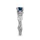6 - Carina Signature Blue and White Diamond Engagement Ring 