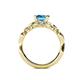 5 - Carina Signature Blue Topaz and Diamond Engagement Ring 