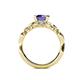 5 - Carina Signature Iolite and Diamond Engagement Ring 