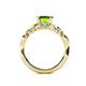 5 - Carina Signature Peridot and Diamond Engagement Ring 
