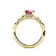 5 - Carina Signature Rhodolite Garnet and Diamond Engagement Ring 