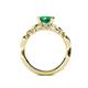 4 - Carina Signature Emerald and Diamond Engagement Ring 