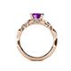 5 - Carina Signature Amethyst and Diamond Engagement Ring 